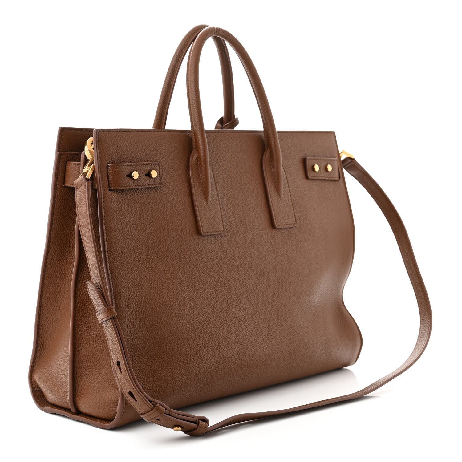 Saint Laurent Grained Calfskin Large Thin Sac De Jour Toasted Brown 3 of 10