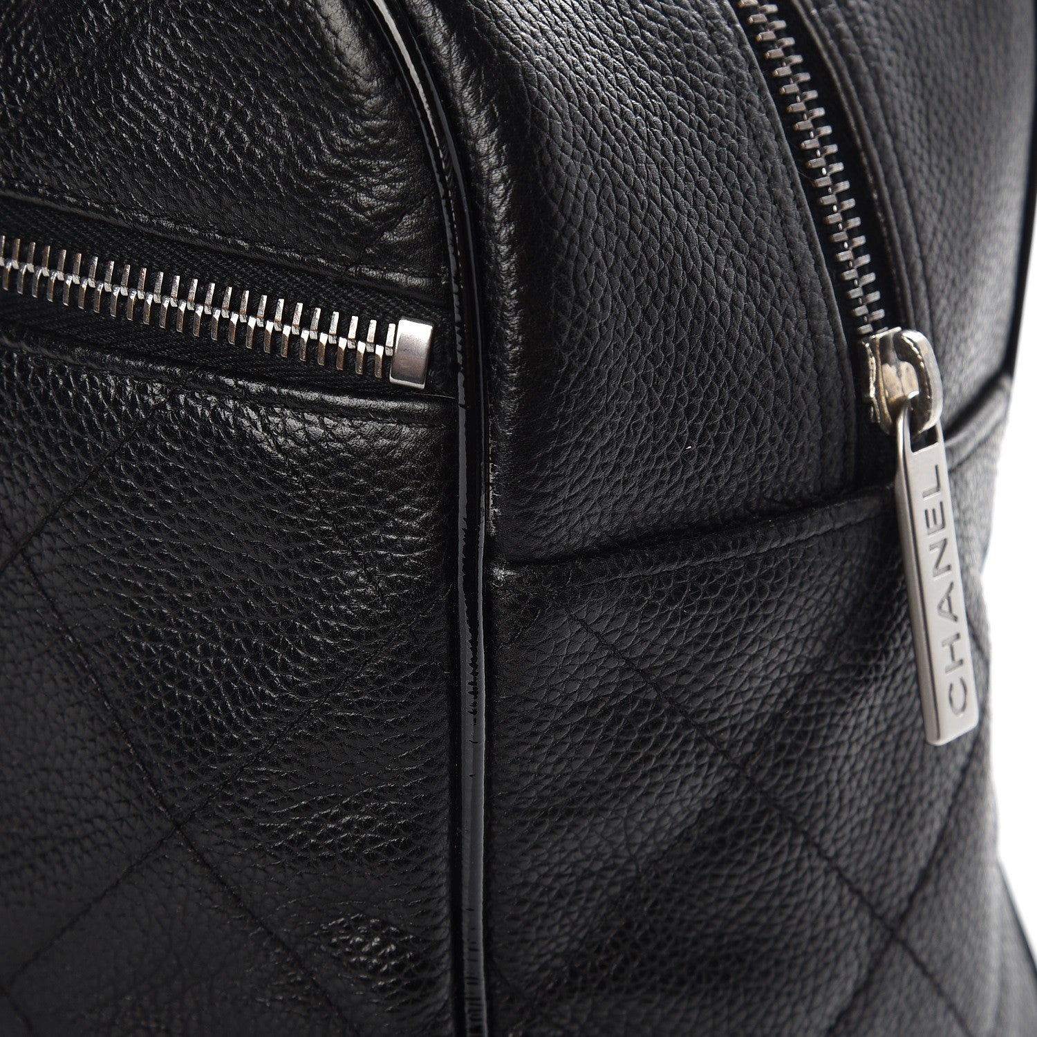 Chanel Caviar Patent Quilted Large Bowler Black 11 of 11
