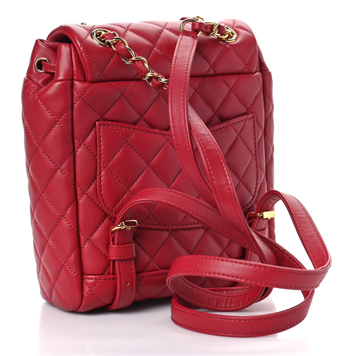 Chanel Calfskin Quilted Mini Urban Spirit Backpack Red 3 of 9