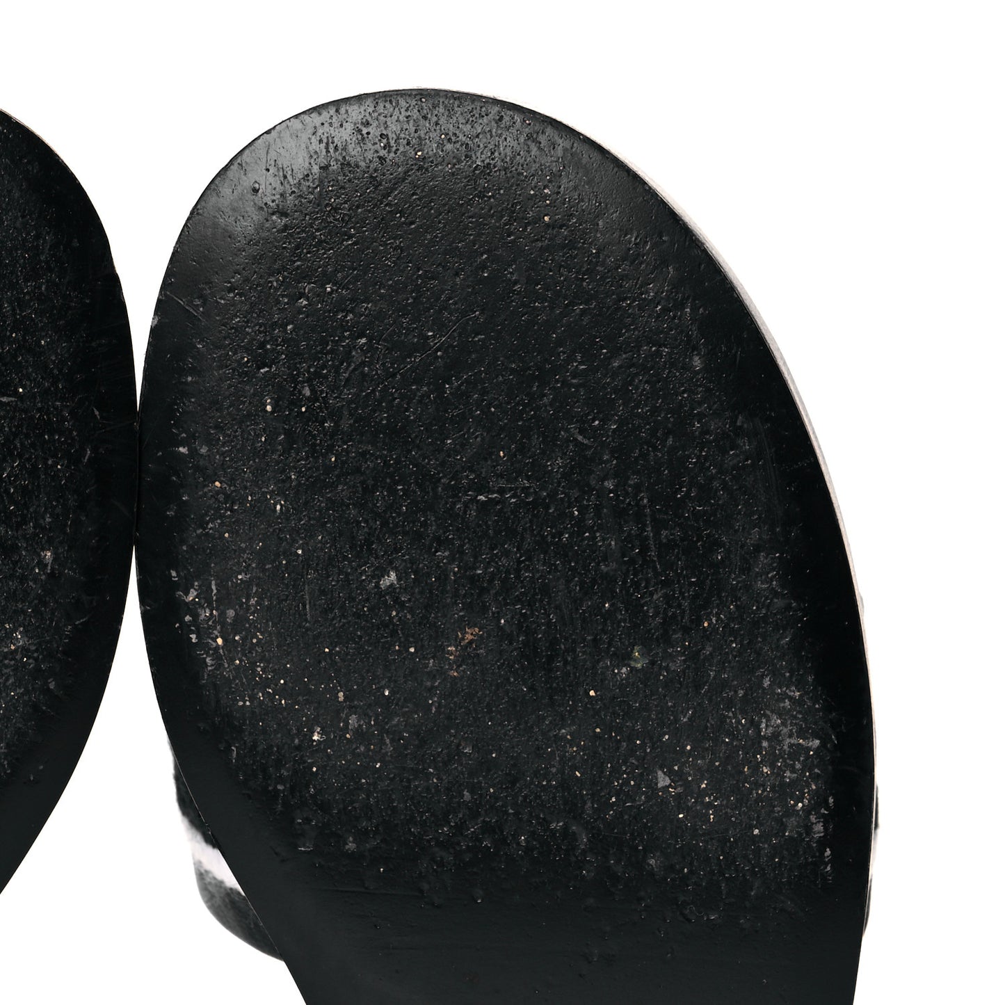 Lambskin Embroidered CC Mule Sandal 39 Black White