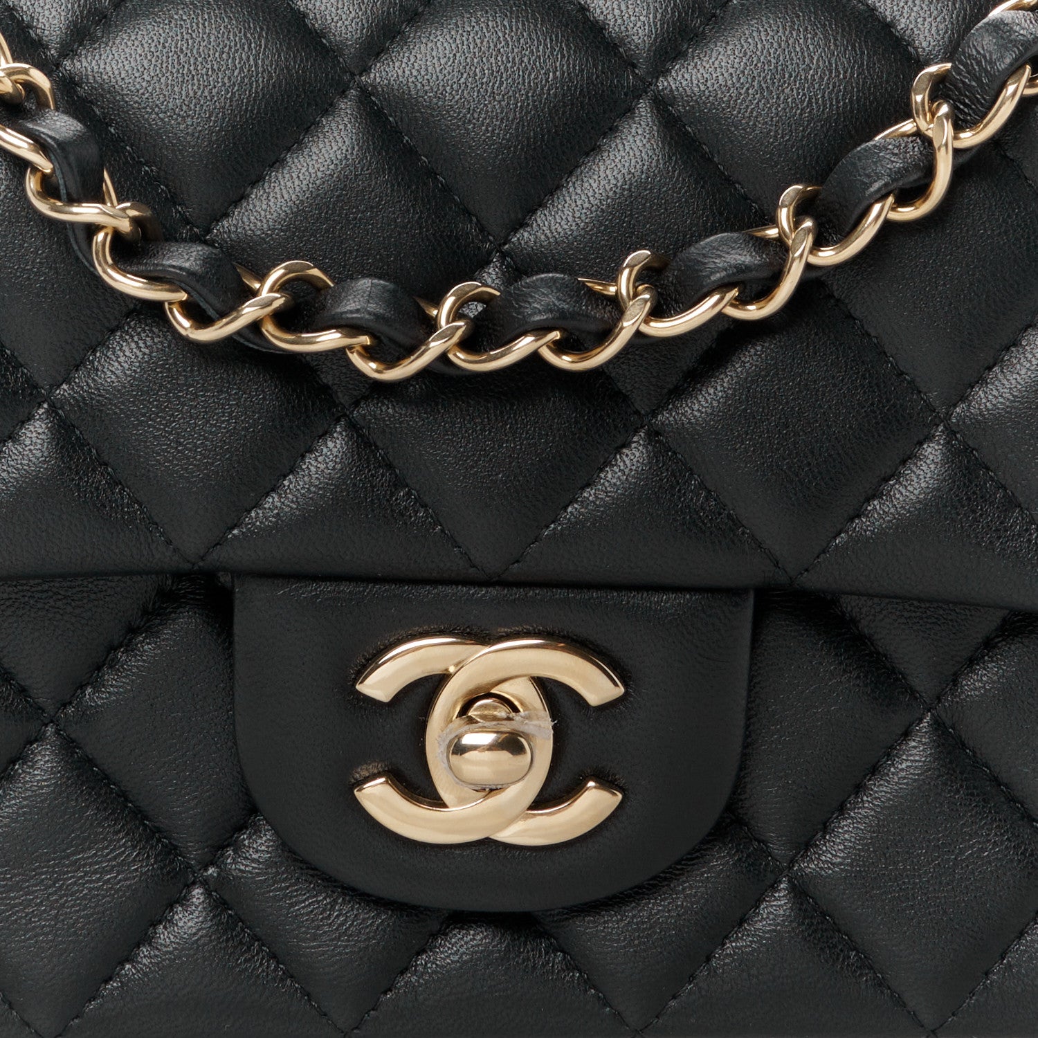 Chanel Lambskin Quilted Mini Rectangular Flap Black 9 of 11