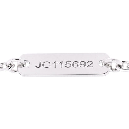 Van Cleef & Arpels 18K White Gold Chalcedony Vintage Alhambra Pendant Necklace 5 of 7