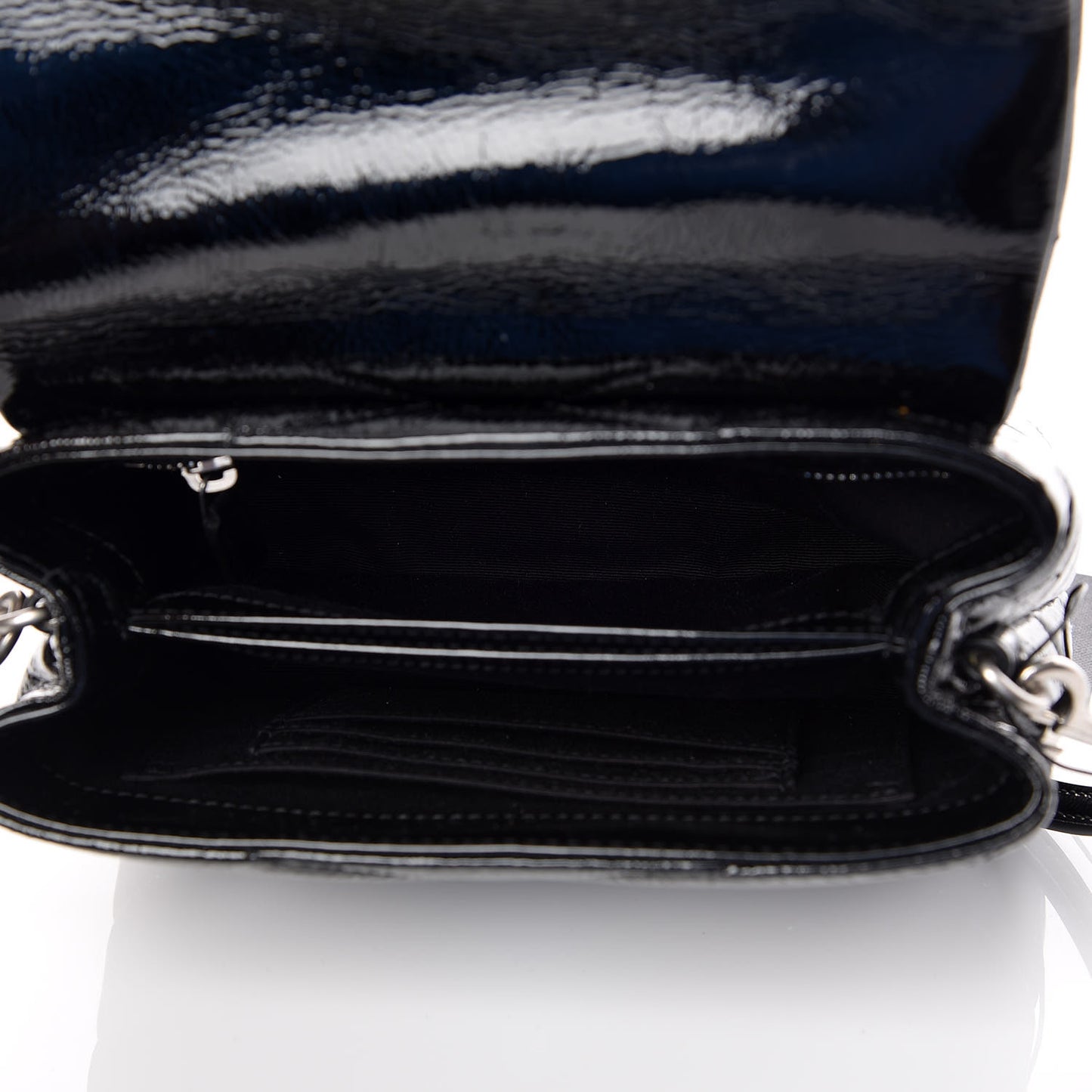 Patent Y Quilted Monogram Toy Loulou Crossbody Bag Black