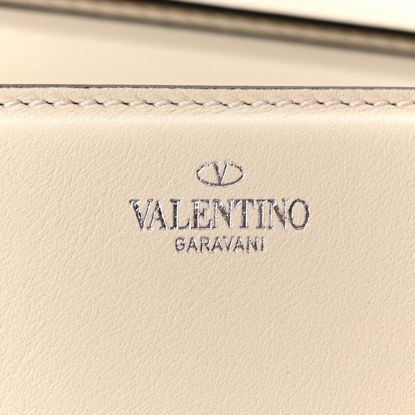 Calfskin Crystal Vlogo Small Loco Shoulder Bag Light Ivory