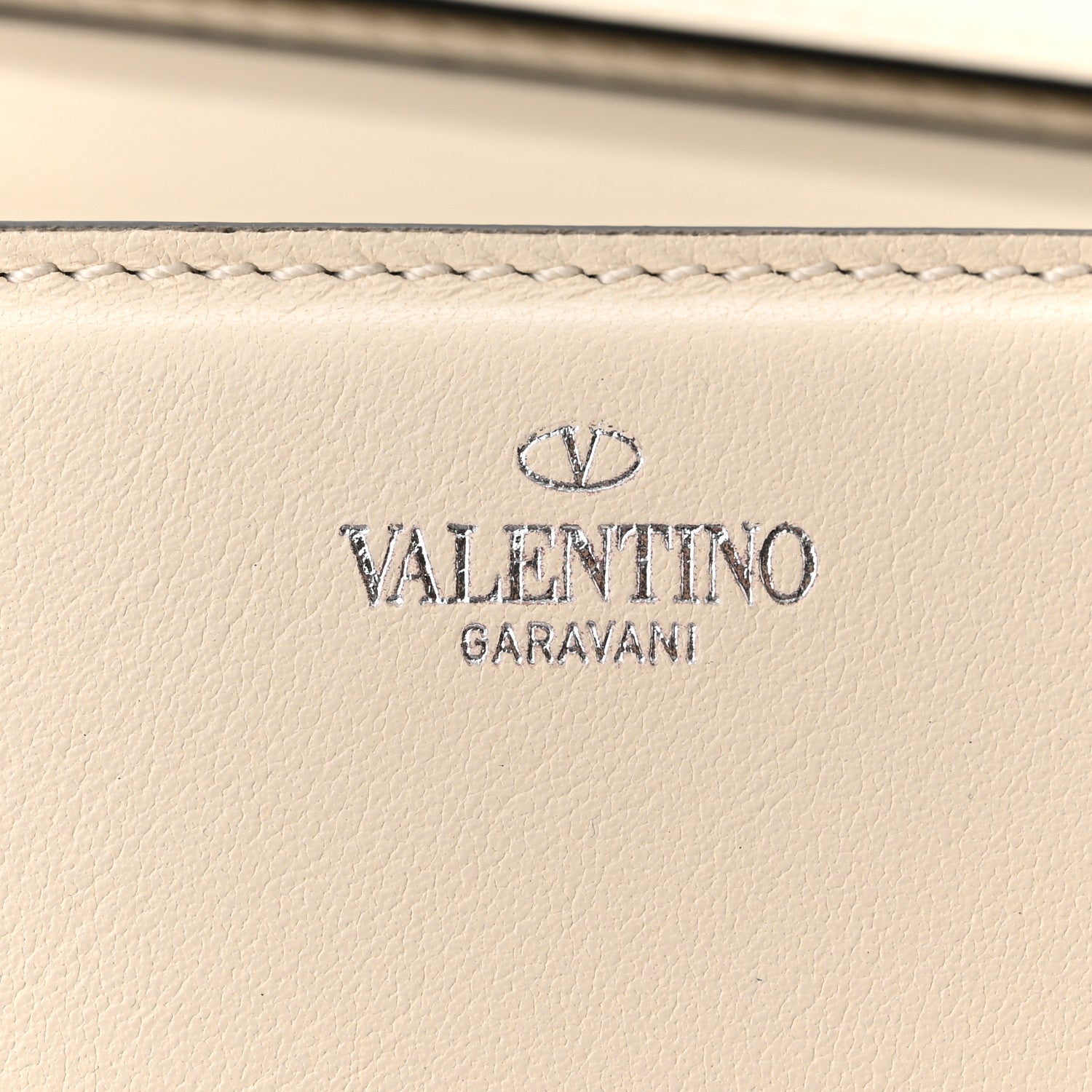 Valentino Garavani Calfskin Crystal Vlogo Small Loco Shoulder Bag Light Ivory 6 of 10