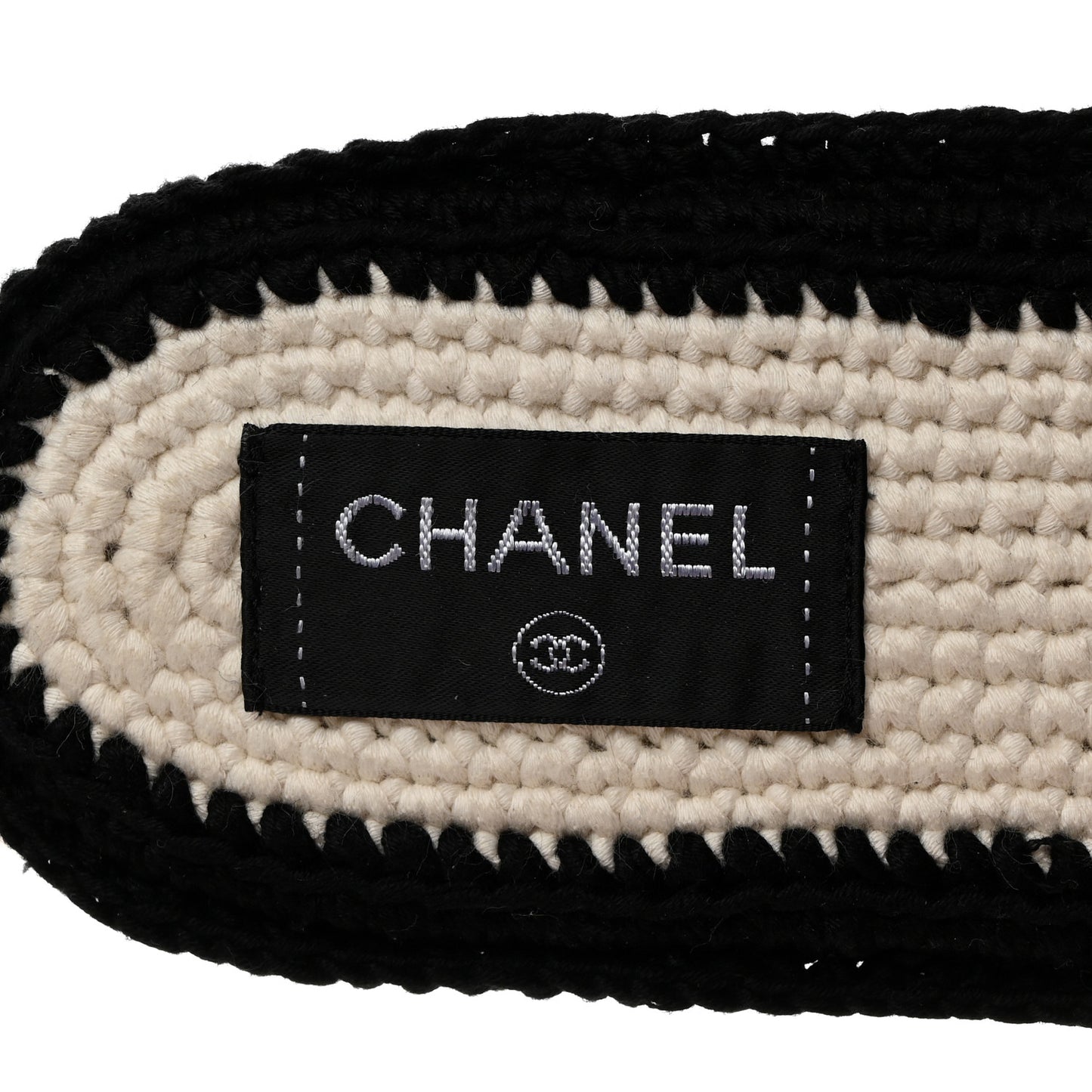 Crochet Mules 38 Ivory Black