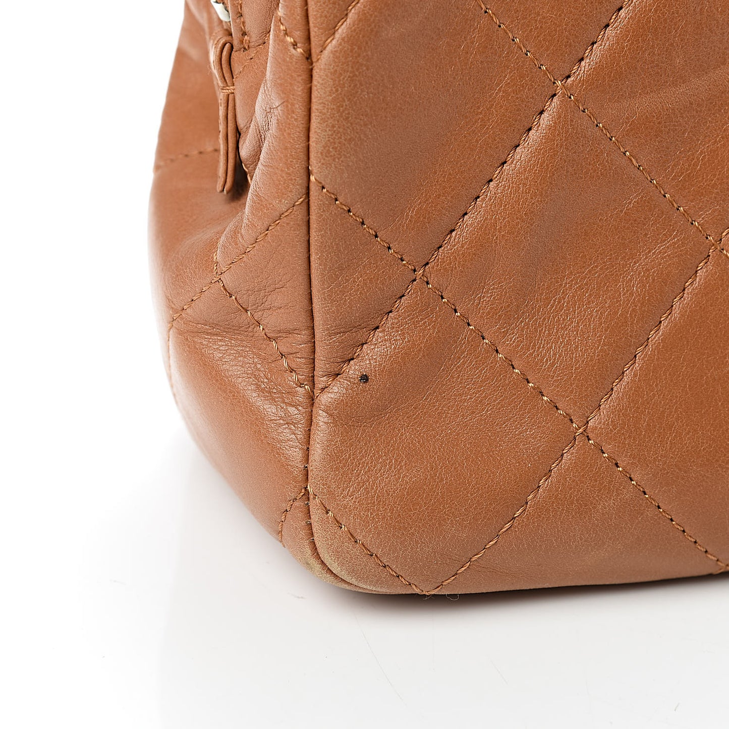 Calfskin Quilted In The Business Camera Case Camel