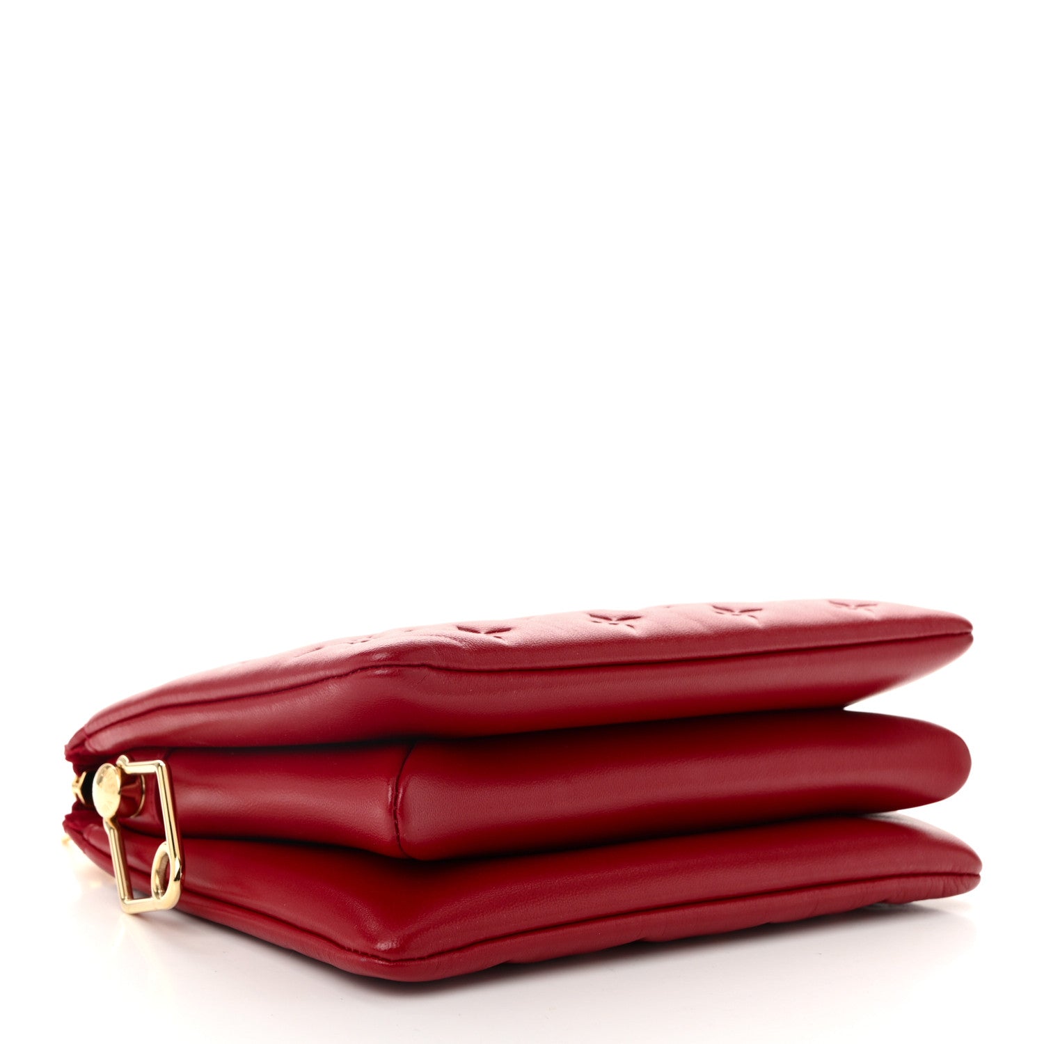 Louis Vuitton Mother of Pearl Lambskin Embossed Monogram Coussin BB Red Green 4 of 9