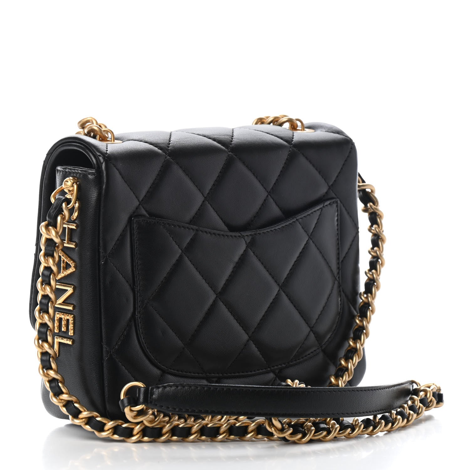 Chanel Lambskin Quilted Mini Side Note Flap Black 3 of 9