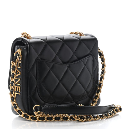Chanel Lambskin Quilted Mini Side Note Flap Black 3 of 9