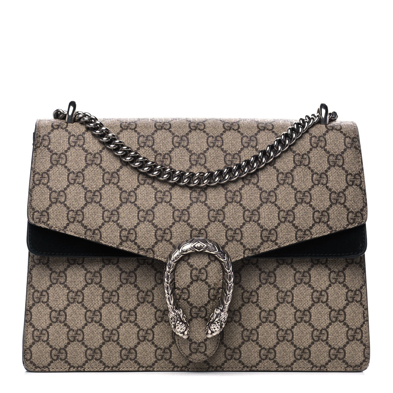 Gucci GG Supreme Monogram Medium Dionysus Shoulder Bag Black 1 of 12