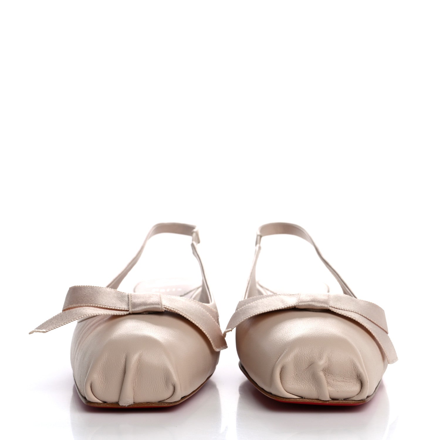 Christian Louboutin Nappa MamaFlirt Sling 30mm Ballerinas 38.5 Leche 3 of 9