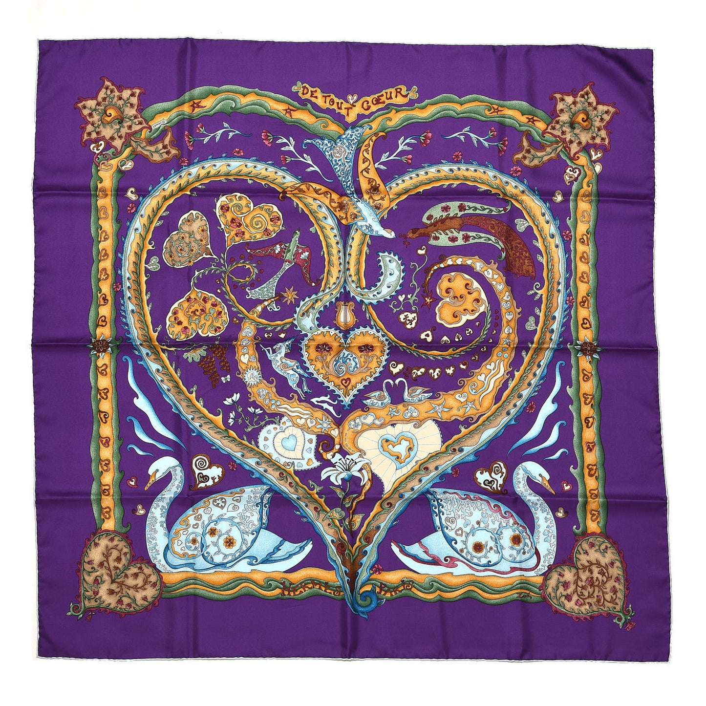 Silk De Tout Coeur Scarf 90