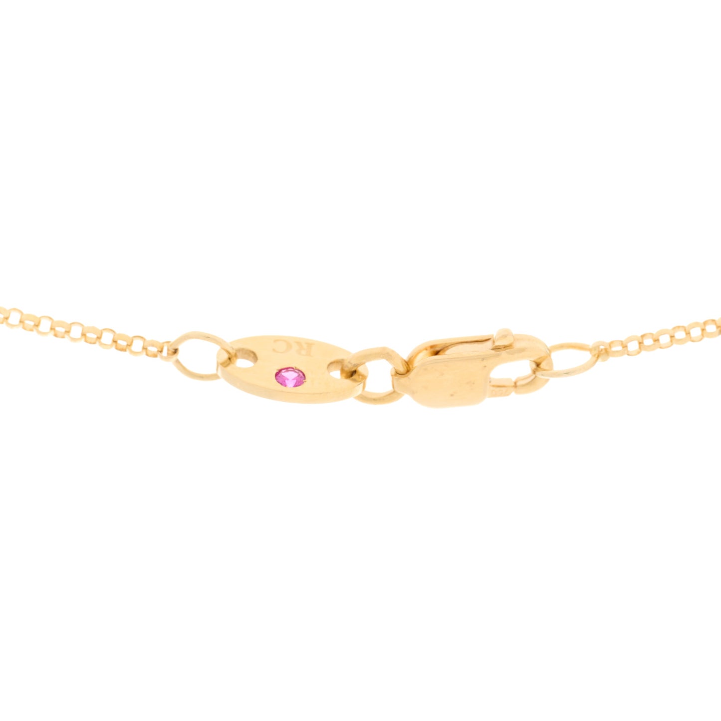 18K Yellow Gold Diamond Princess Butterfly Pendant Necklace
