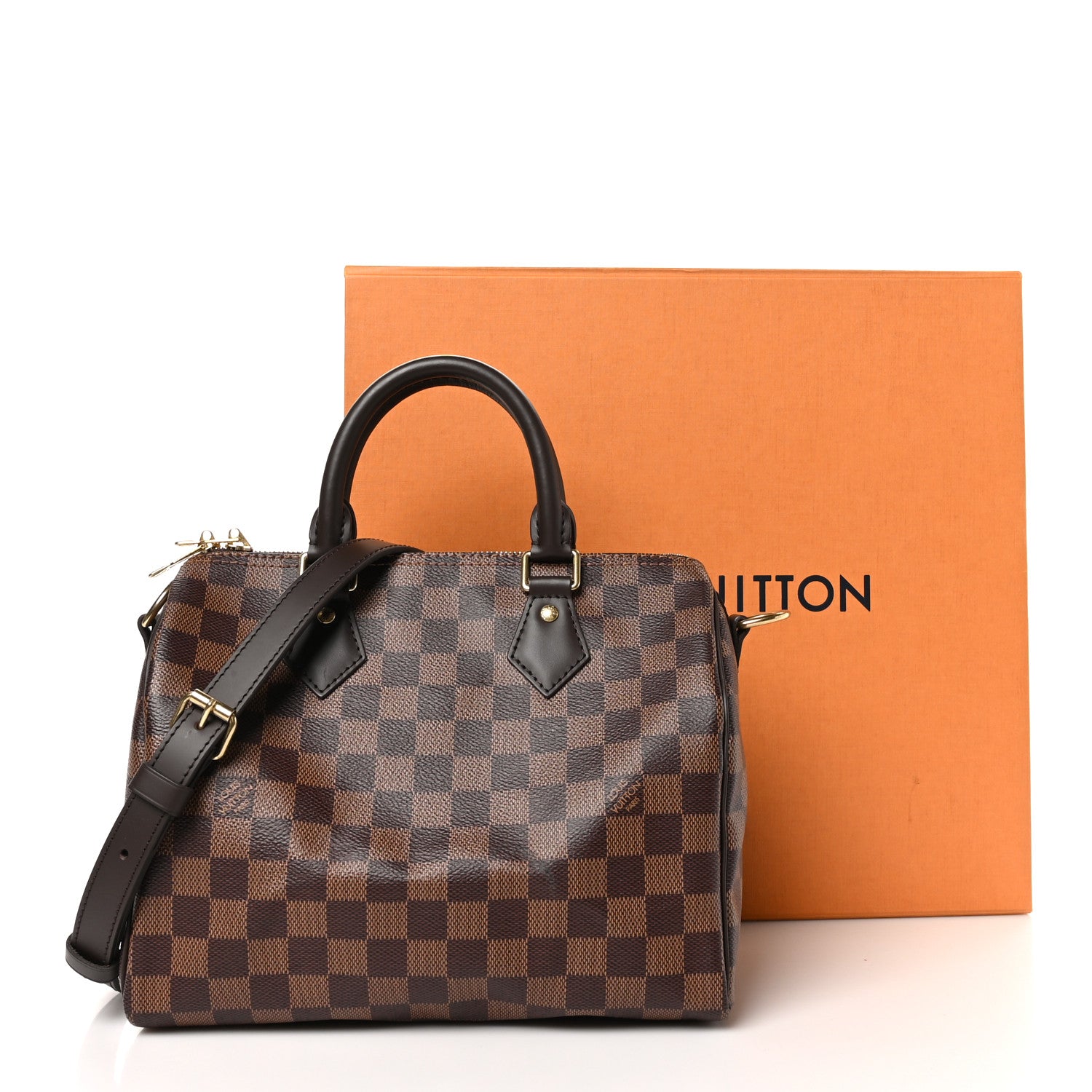Louis Vuitton Damier Ebene Speedy Bandouliere 25 10 of 10