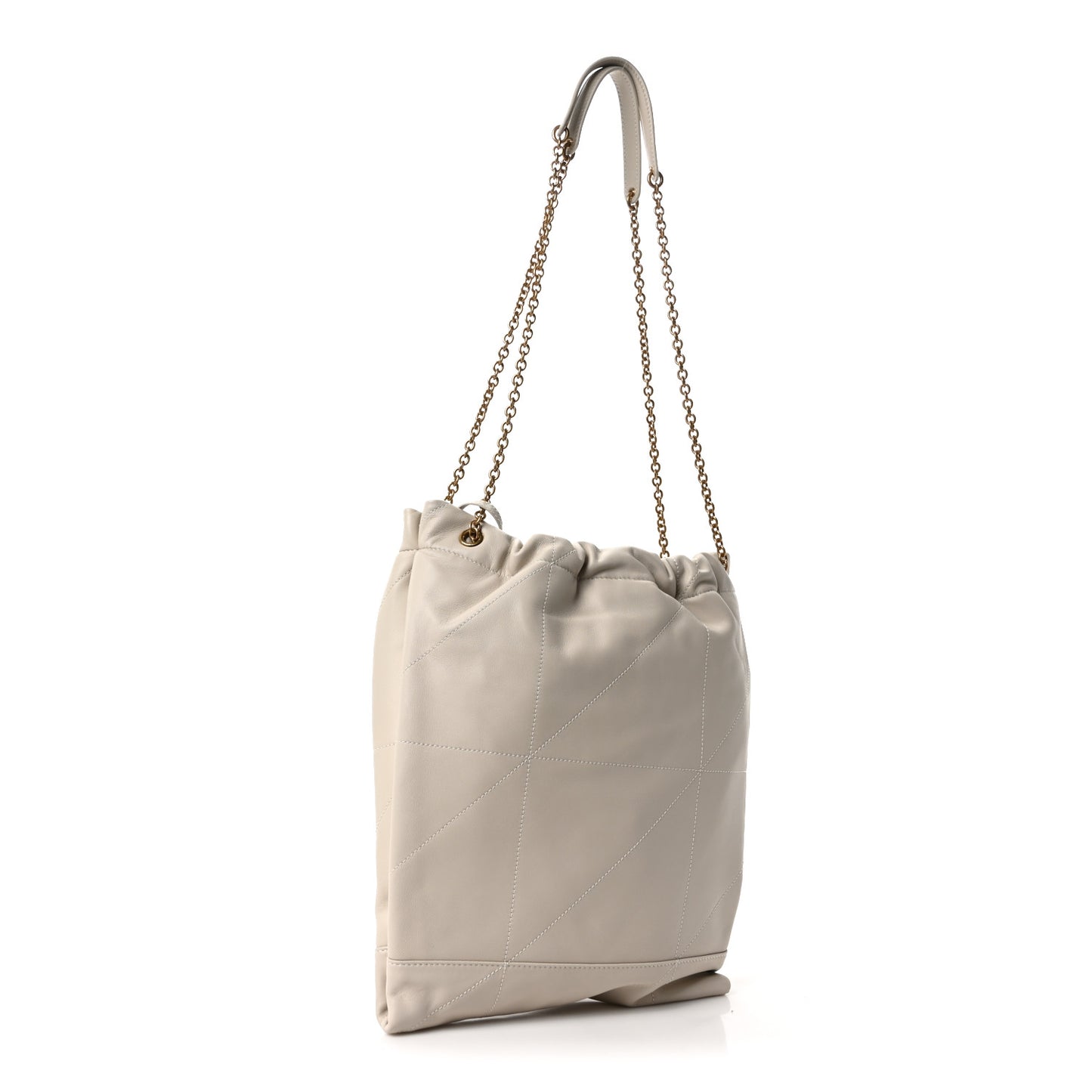 Lambskin Matelasse Monogram Medium Jamie 4.3 Pochon Blanc Vintage