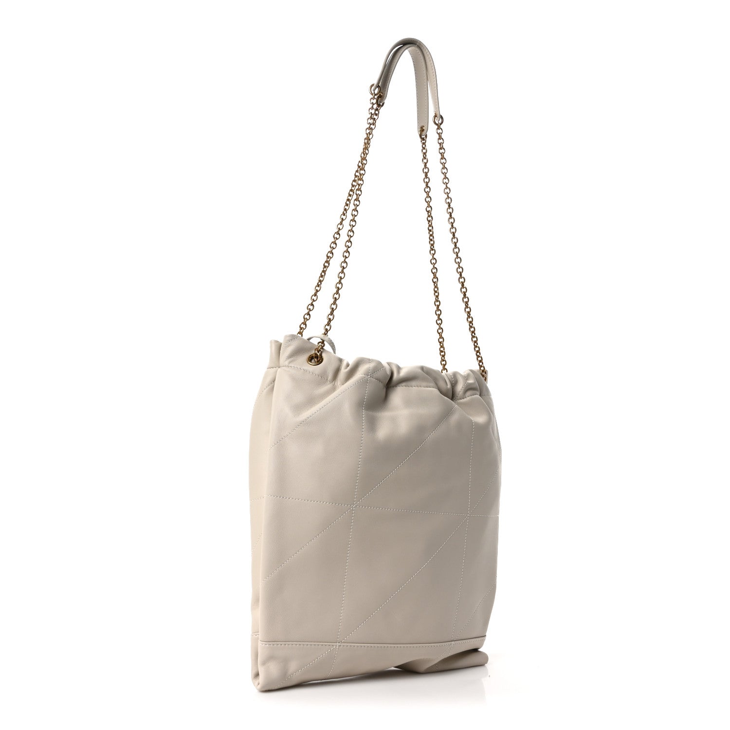 Saint Laurent Lambskin Matelasse Monogram Medium Jamie 4.3 Pochon Blanc Vintage 4 of 11