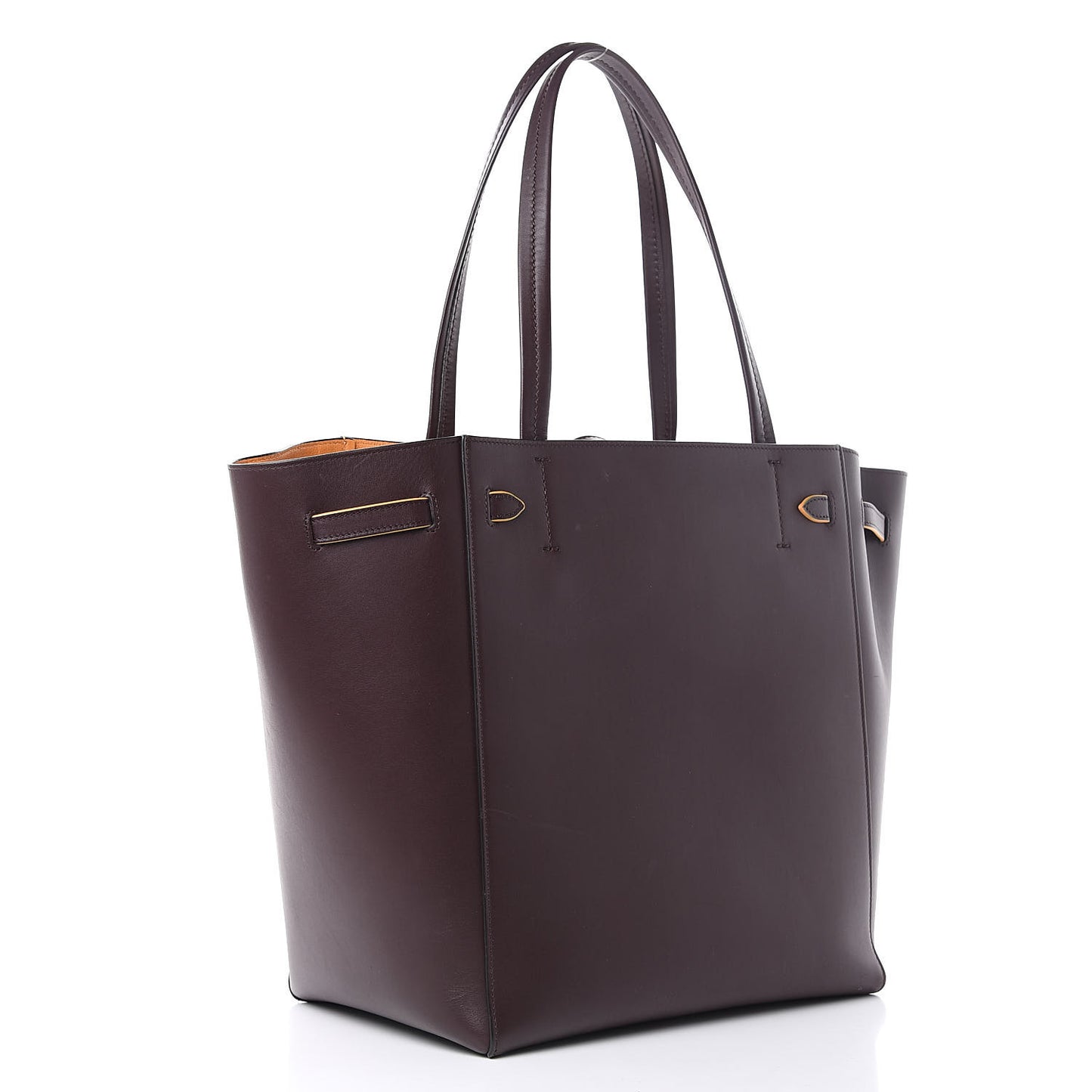 Smooth Calfskin Small Tassel Cabas Phantom Burgundy