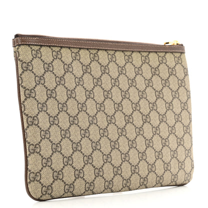 Gucci GG Supreme Monogram Large Ophidia Pouch Clutch Brown 3 of 7
