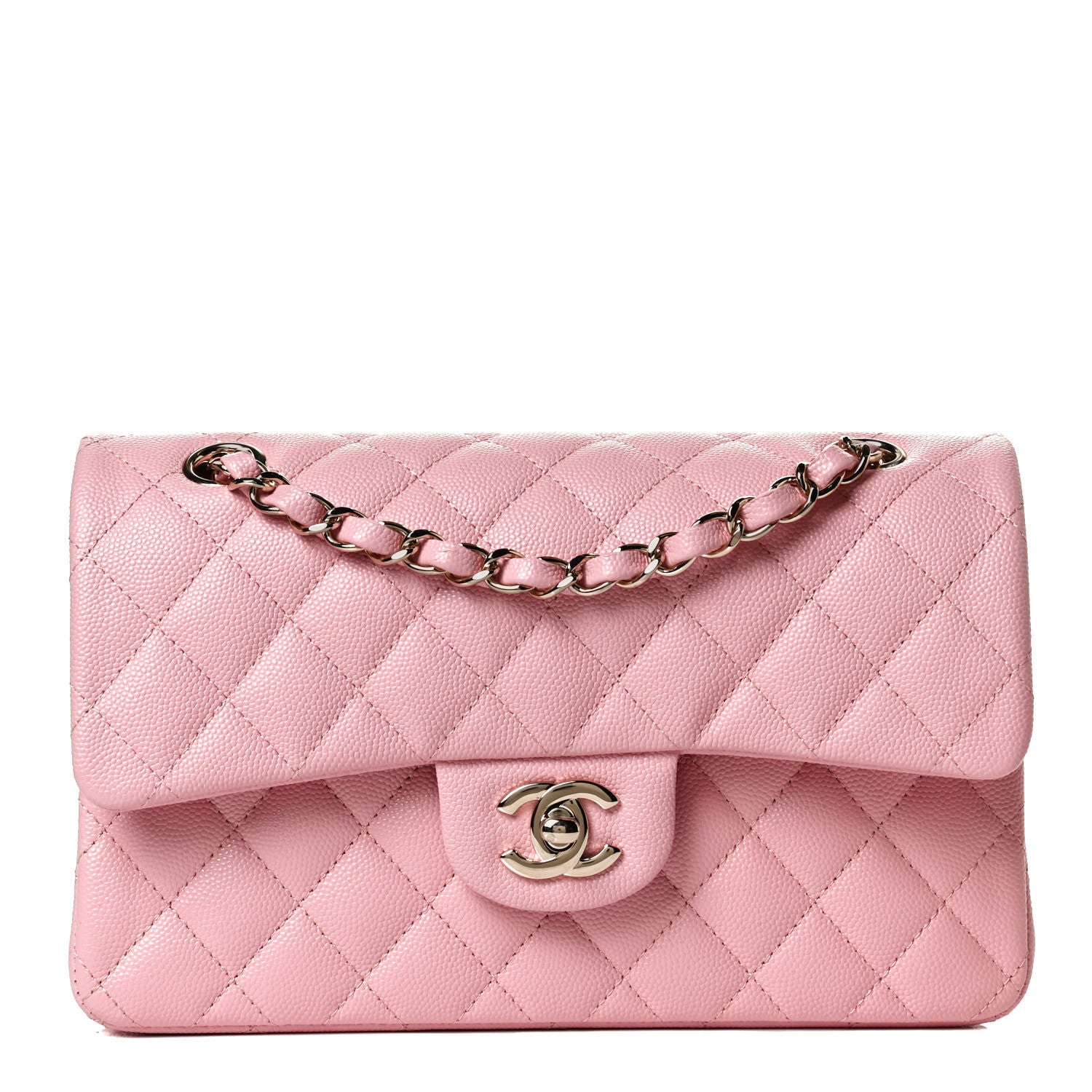 Chanel Caviar Quilted Small Double Flap Pink 1 of 10