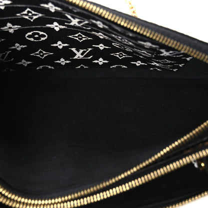 Louis Vuitton Monogram Giant Jungle Pochette Double Zip Black 6 of 12