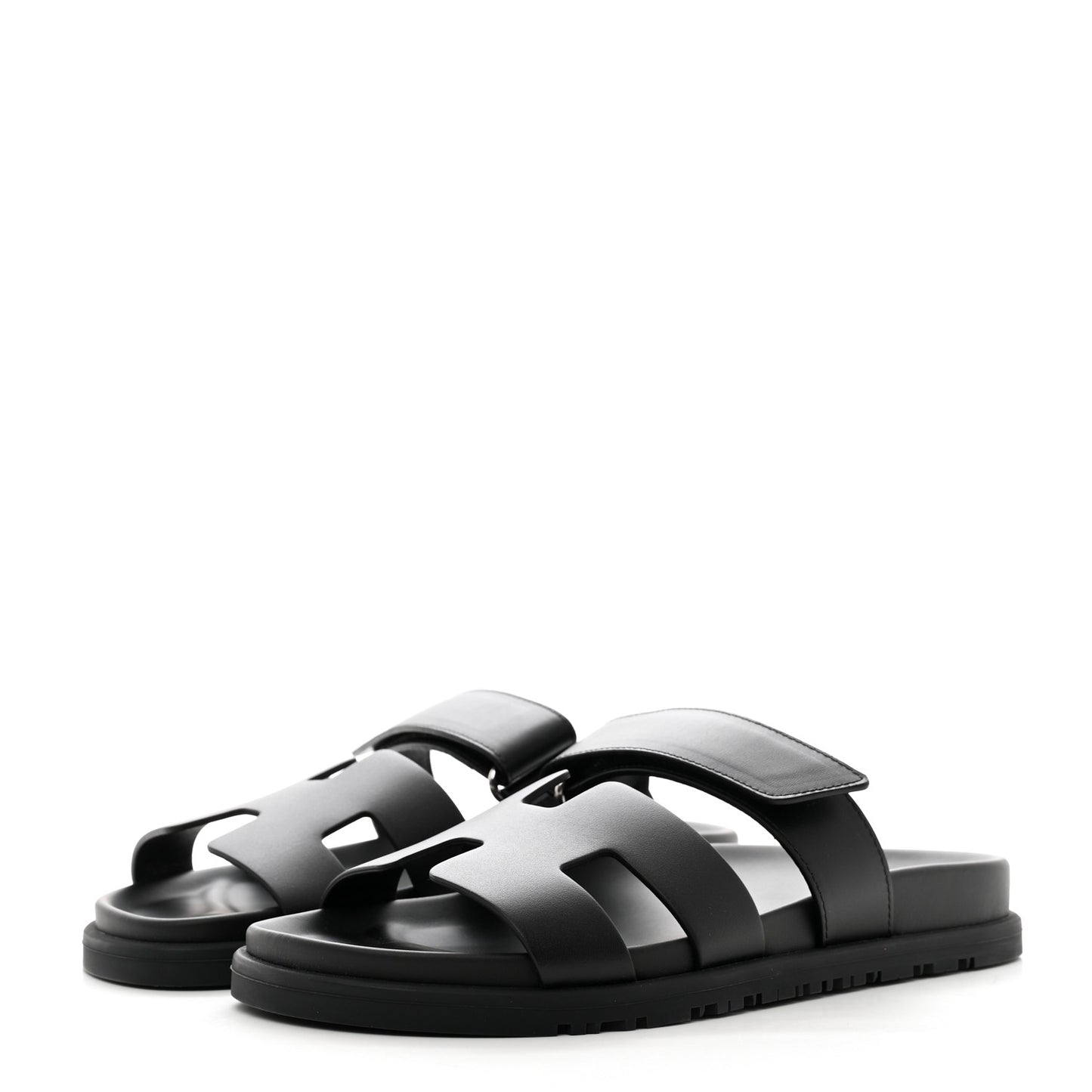 Calfskin Womens Chypre Sandals 37.5 Black