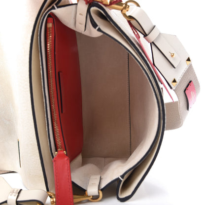 Valentino Garavani Pebbled Calfskin VRing Shoulder Bag Light Ivory 5 of 11