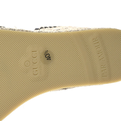 Gucci Nappa Matelasse GG Marmont Ankle Wrap Platform 35/120mm Espadrille Wedges 40.5 Black 7 of 9