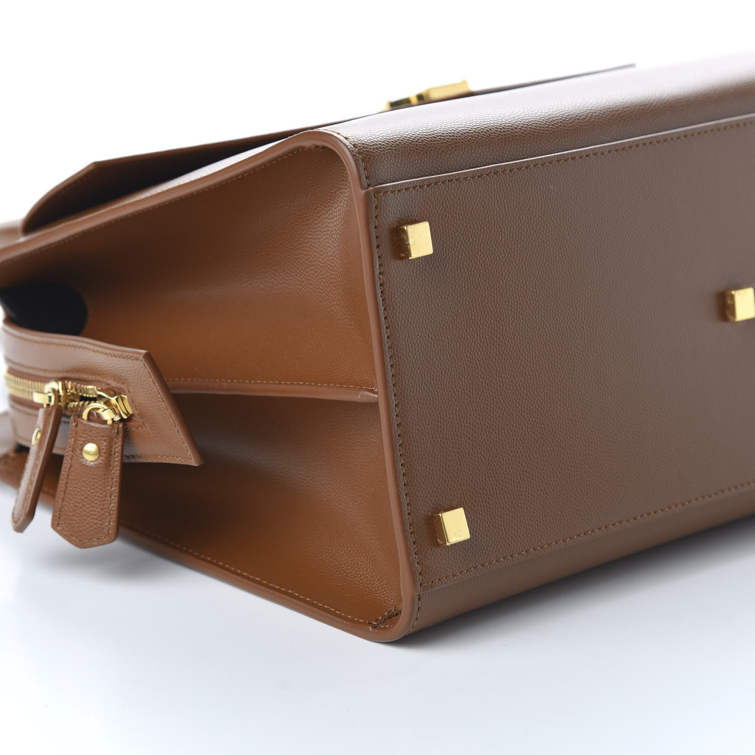 Saint Laurent Grain De Poudre Medium Uptown Tote Brick 6 of 10