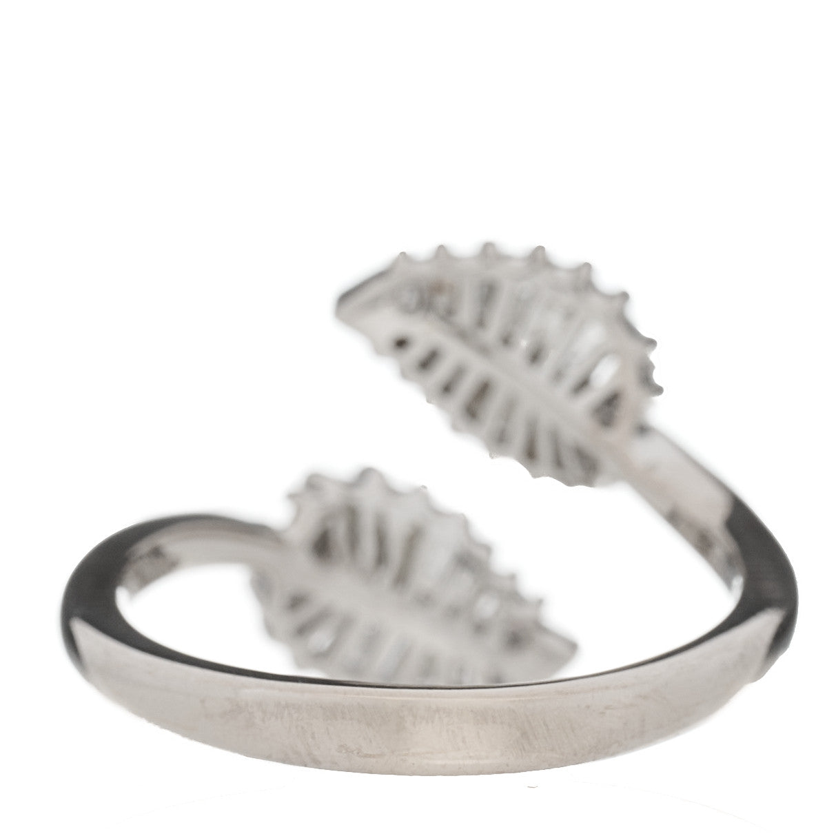 Anita Ko 18K White Gold Diamond Small Palm Leaf Ring 47 4 3 of 4