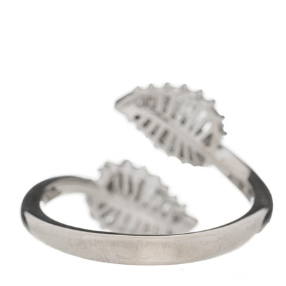 Anita Ko 18K White Gold Diamond Small Palm Leaf Ring 47 4 3 of 4