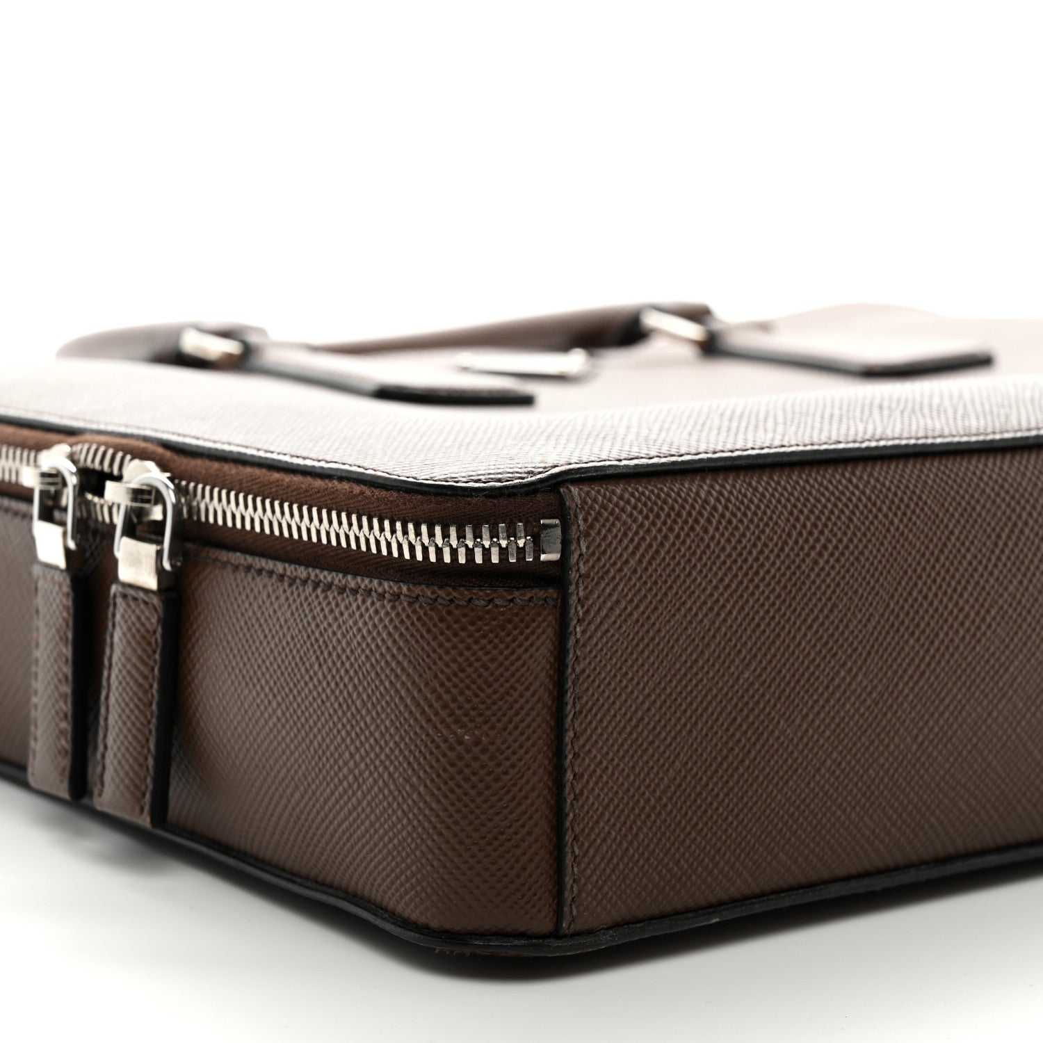 Prada Saffiano Travel Briefcase Cacao 8 of 10
