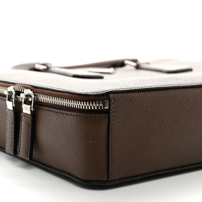 Prada Saffiano Travel Briefcase Cacao 8 of 10