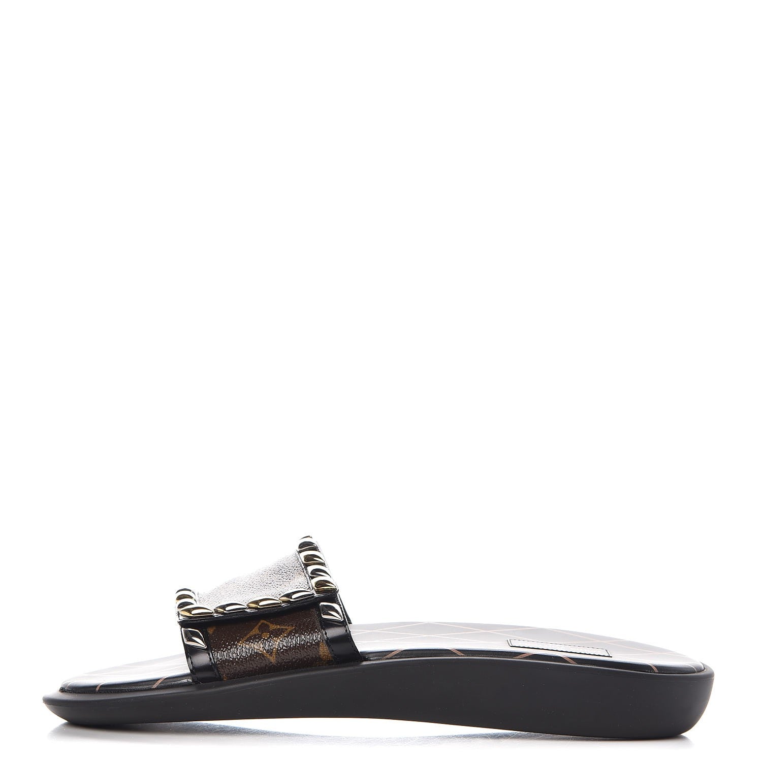 Louis Vuitton Calfskin Monogram Eldorado Flat Mules 40 Black 1 of 10