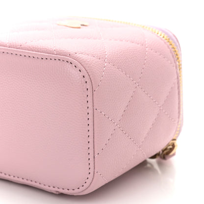 Chanel Caviar Quilted Mini Vanity Case With Chain Light Pink 10 of 10