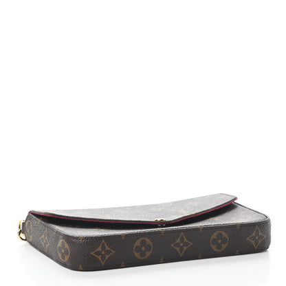 Louis Vuitton Monogram Pochette Felicie Chain Wallet Fuchsia 5 of 10