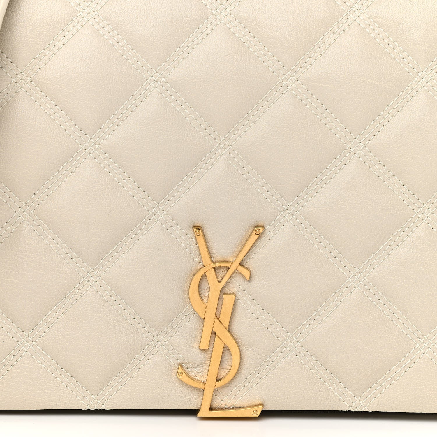 Saint Laurent Lambskin Quilted Mini Becky Chain Bag Crema Soft 10 of 16