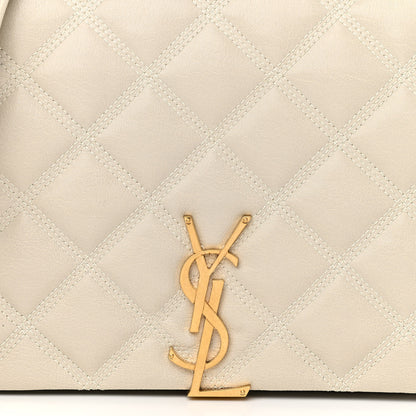 Saint Laurent Lambskin Quilted Mini Becky Chain Bag Crema Soft 10 of 16