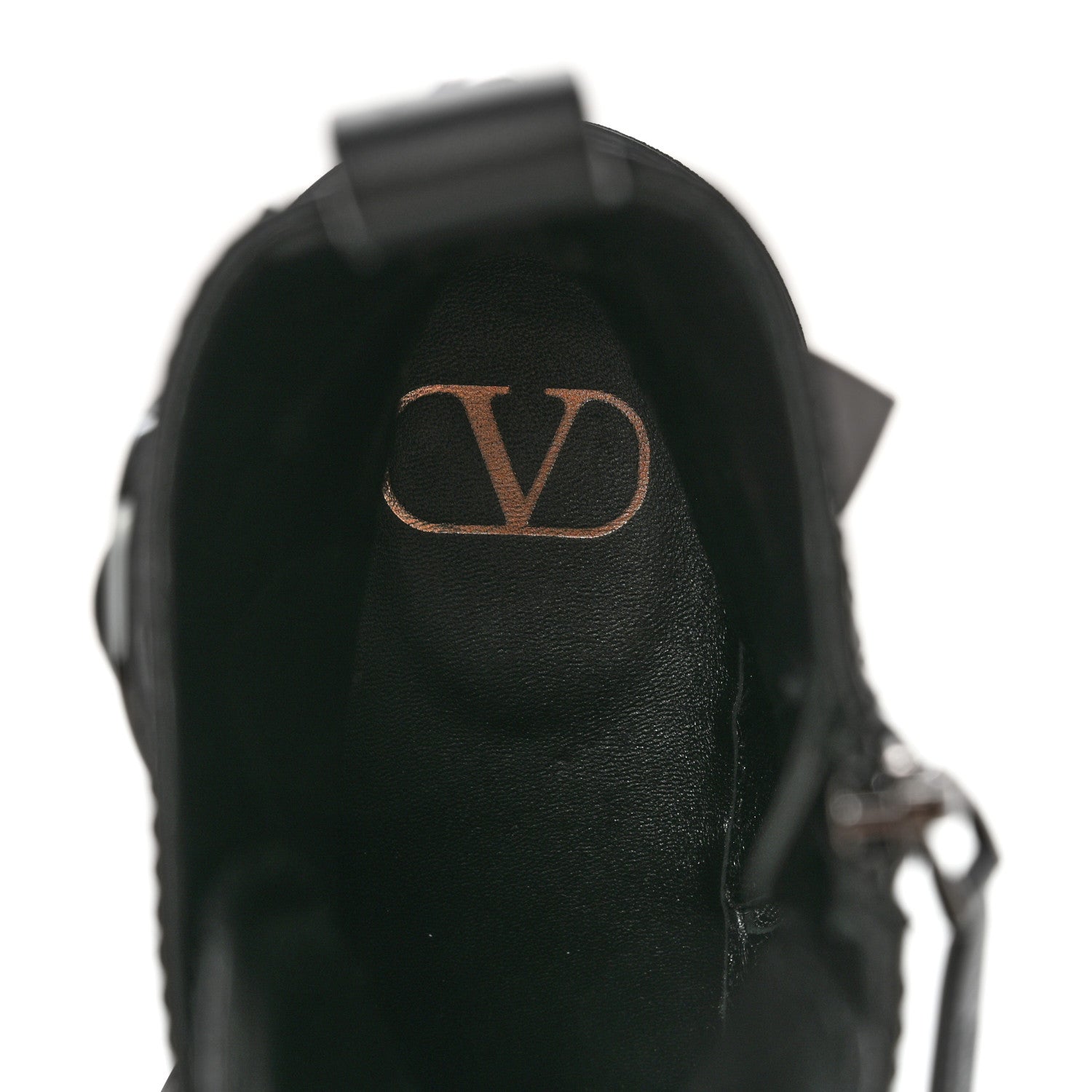 Valentino Garavani Calfskin Tonal Roman Stud 20/40mm Combat Boots 38 Black 7 of 11