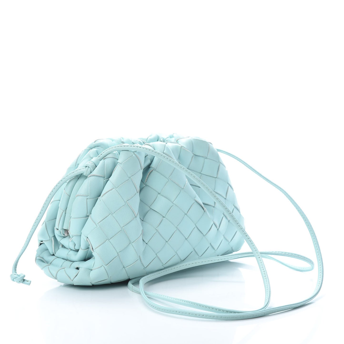 Nappa Intrecciato The Mini Pouch Topazio Silver