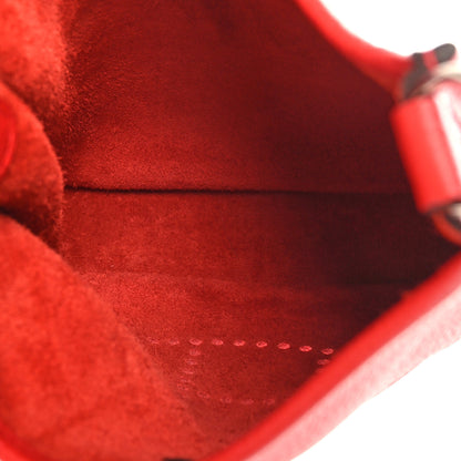 Hermes Taurillon Clemence Zigzag Evelyne TPM Rouge De Coeur Bleu Du Nord 5 of 9