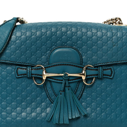 Gucci Soft Microguccissima Medium Emily Chain Shoulder Bag Deep Cobalt 8 of 11