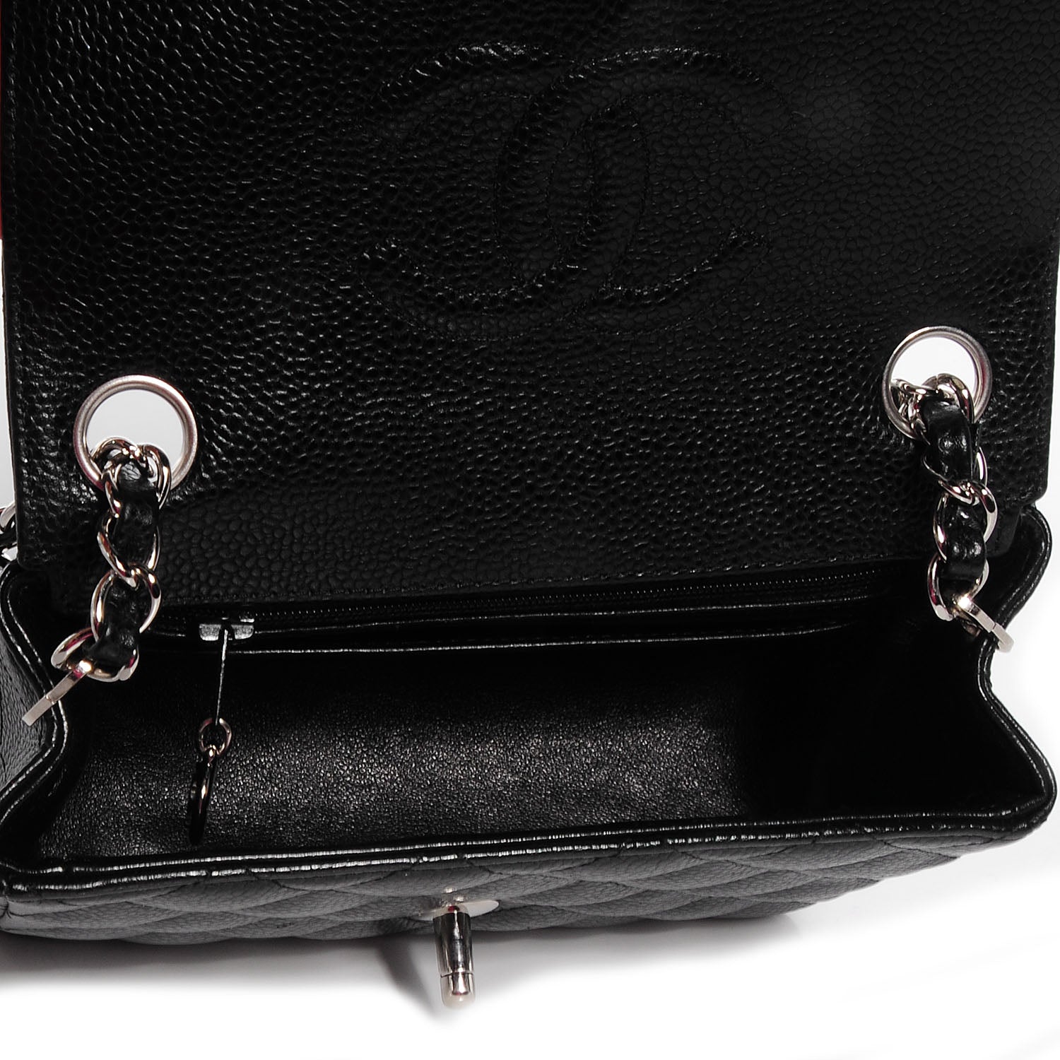 Chanel Caviar Quilted Mini Square Flap Bag Black 7 of 9