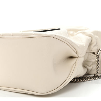 Gucci Sakai Be Green Calfskin Diagonal Stitched Mini Blondie Bucket Bag Mystic White 10 of 10