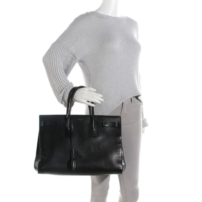 Saint Laurent Calfskin Large Sac De Jour Carryall Black 2 of 9