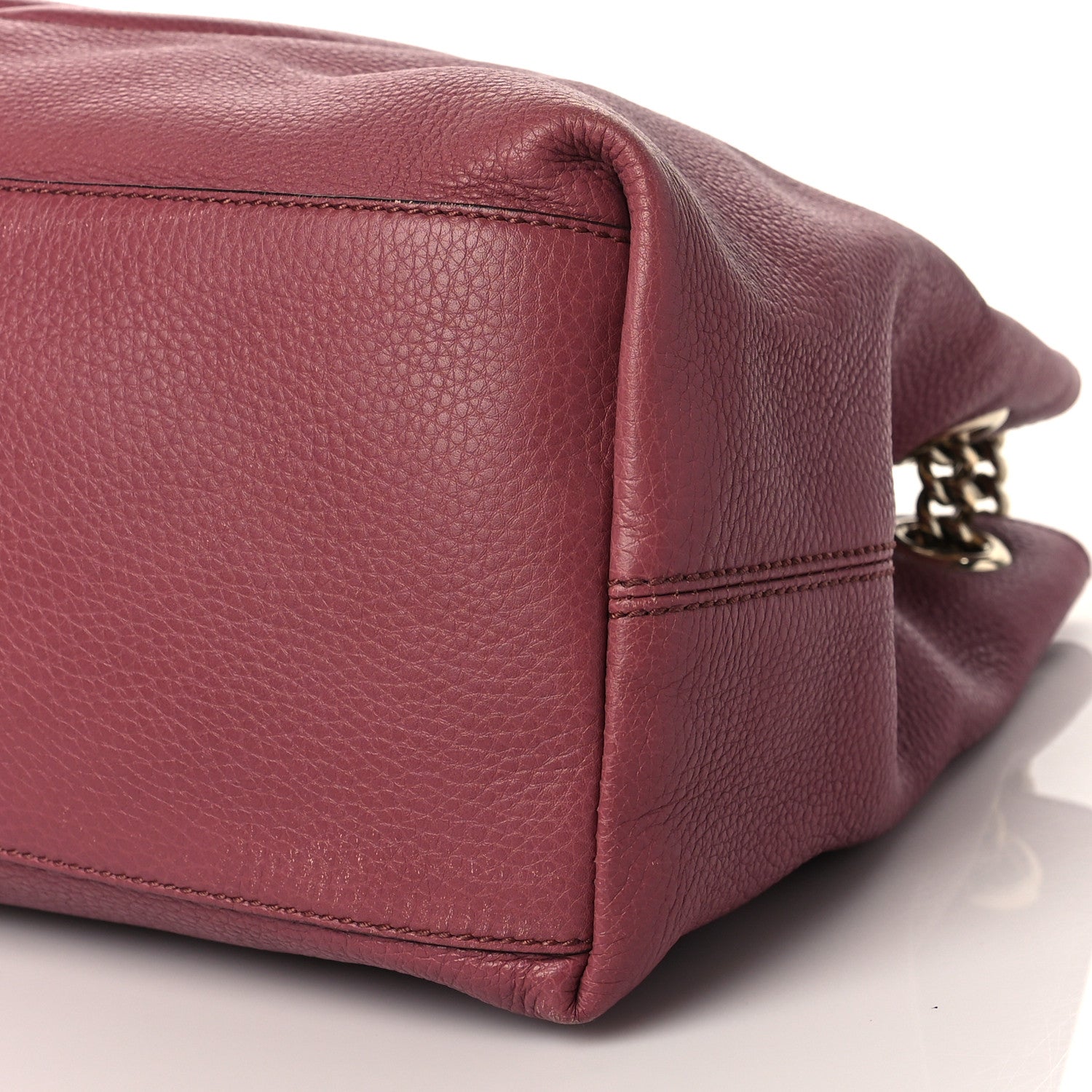 Gucci Pebbled Calfskin Medium Soho Chain Shoulder Bag Peonia Flower 10 of 10