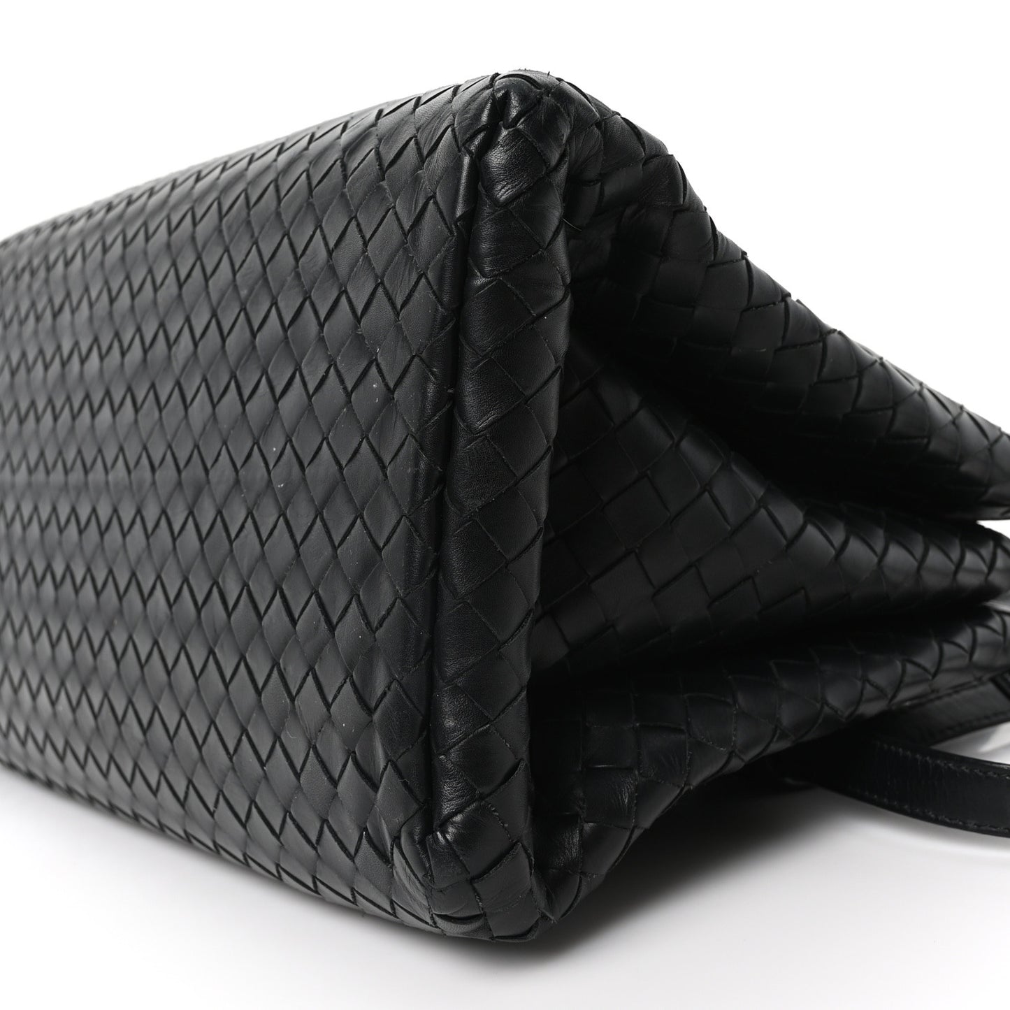 Light Calf Intrecciato Small Roma Black