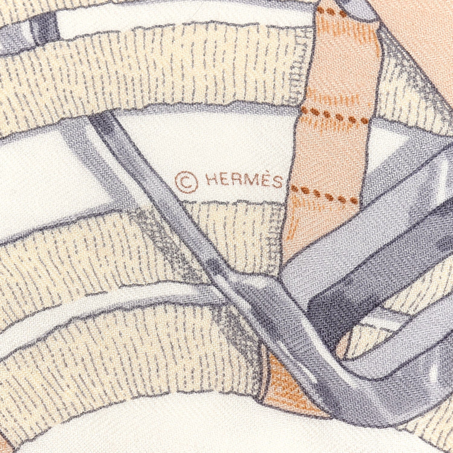 Hermes Silk Cashmere Grand Manege A Jouets Shawl 140 3 of 4