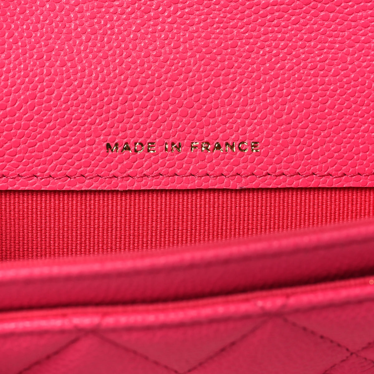 Chanel Caviar Quilted Flap Card Holder Wallet Fuchsia 7 of 9