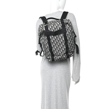 Christian Dior Oblique Calfskin Safari Backpack Navy Blue 2 of 11